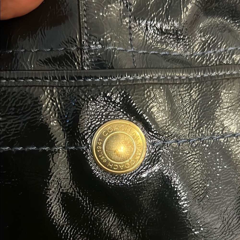 Coach Ego Black Patent Bag - Picture 2 of 6